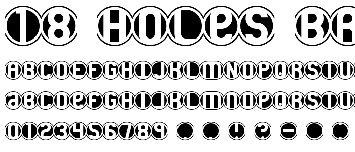 18 Holes BRK font